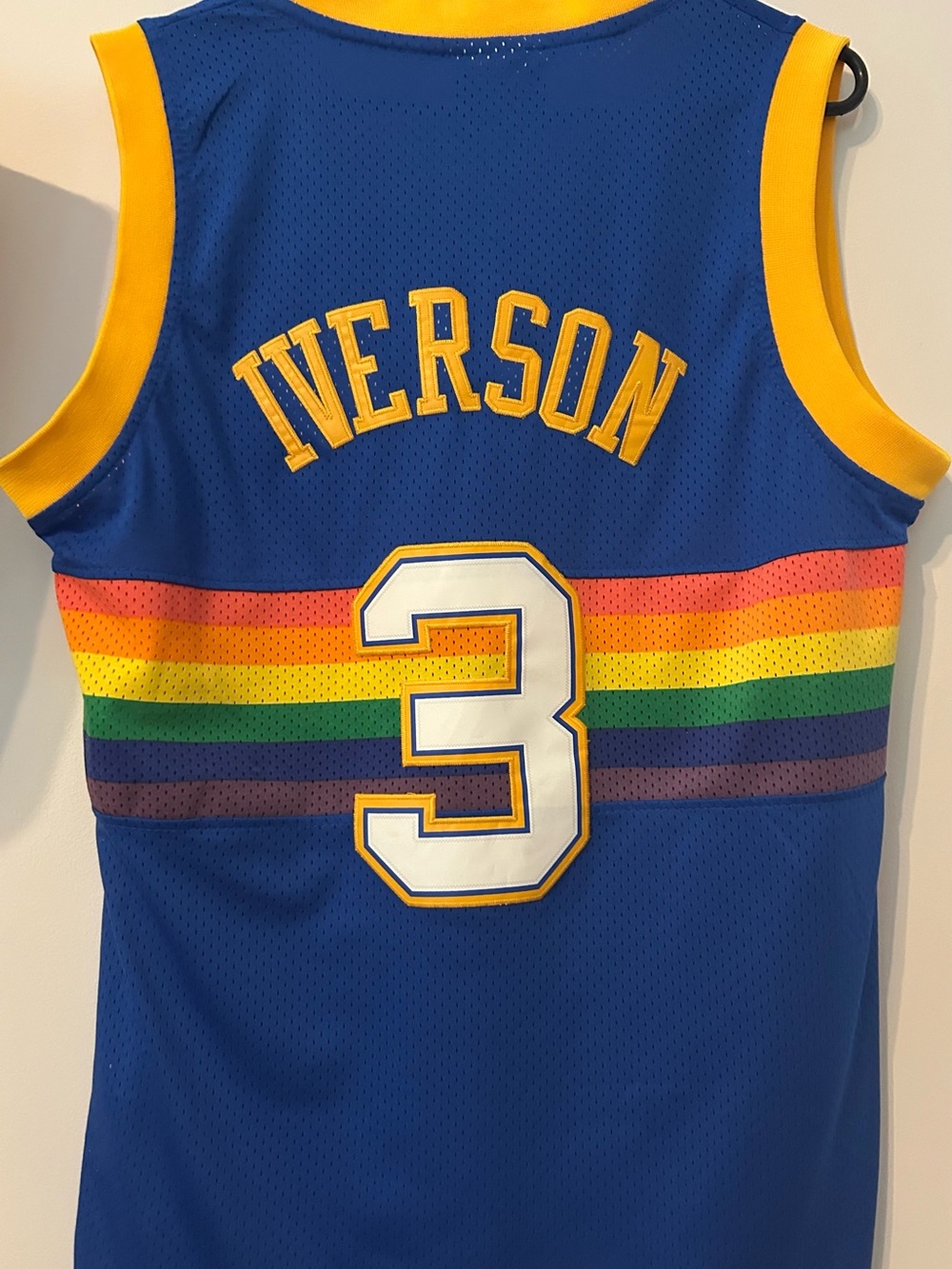Allen Iverson ADIDAS Hardwood Classics Throwback Denver Nuggets Jersey